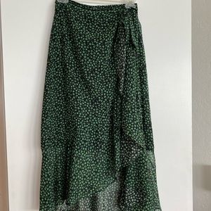 Floral wrap skirt